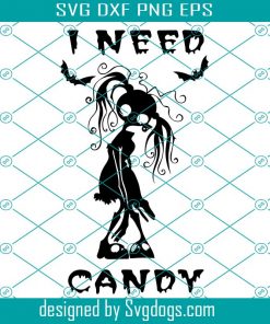 I Need Candy Svg, Cute Girl Zombie Clipart Svg , Cute Halloween Zombie Svg