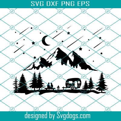 Mountain Svg, Mountain And Forest Svg, Camping Outdoors Adventure Svg ...