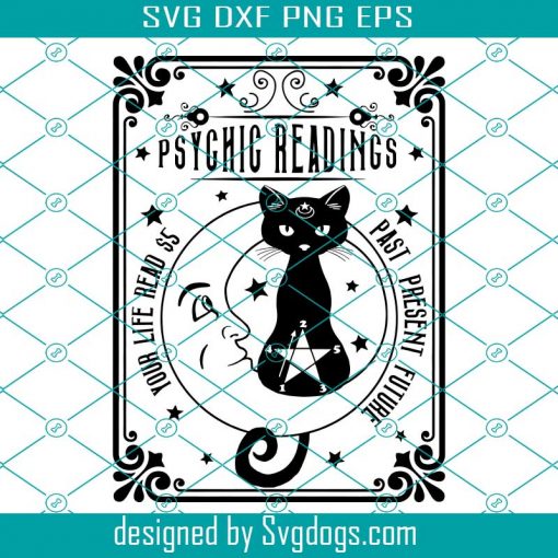 Black Cat Psychic Readings Svg, Fortune Svg, Cat Svg, Animal Svg