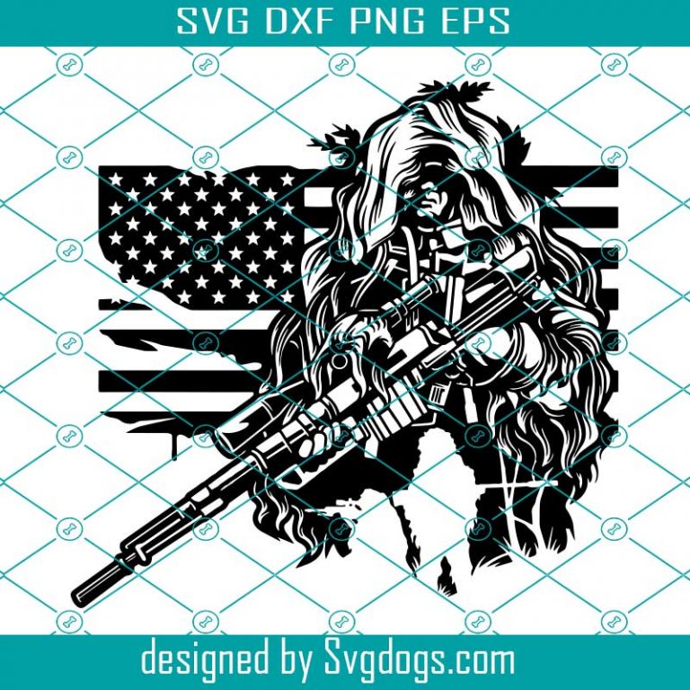 US Sniper Svg Files, Sniper Svg, Sniper Rifle Svg, US Soldier Svg ...