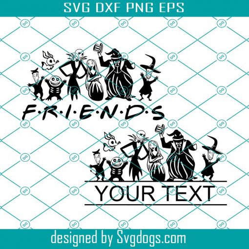 Jack And Sally Friends Svg,The Nightmare Before Christmas Svg, Halloween Svg, Jack Skellington Svg