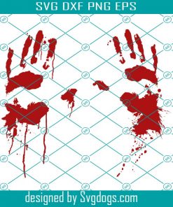 Bloody Hand Print Svg, Bloody Handprint Svg, Dripping Blood Handprint Svg, Bleeding Handprint Svg, Handprint Svg