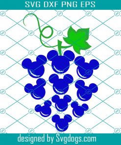 Mickey Head Grapes Svg, Disney Fruits Svg, Disney Svg