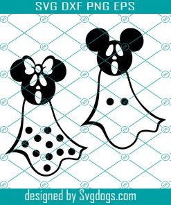 Disney Svg, Halloween Disney Svg, Ghost Svg, Mickey And Minnie Ghost Svg