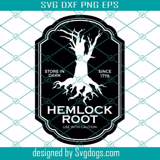 Hemlock Root Halloween Label Svg, Rat Tail Svg, Halloween Bottle Svg, Halloween Decor Svg