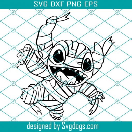 Stitch Mummy Svg, Mummy Svg, Disney Halloween Svg, Disney Svg, Stitch Svg, Mickey Mouse Svg, Lilo And Stitch Svg