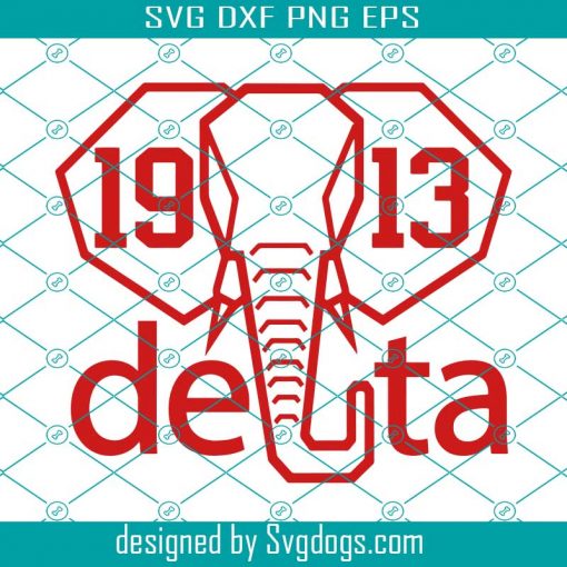 Delta Sigma Theta 1913 Elephant Svg, 1913 Deta Svg, Elephant Svg