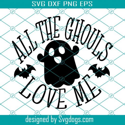 All The Ghouls Love Me Svg, Kids Halloween svg, Boy Halloween Shirt Svg