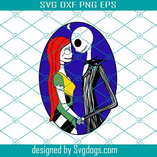 Jack Skellington And Sally Svg File, Jack Skellington Svg, Sally Svg