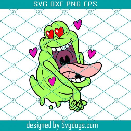 Slimer Heart Love Svg, Layered By Colors Svg, Valentines Day Sign Svg, Heart Love Svg