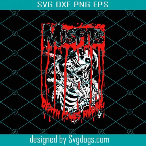 Misfits Death Comes Ripping Svg, Death Comes Ripping Magnet Svg, Halloween Svg