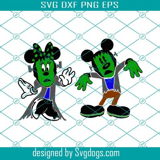 Disney Frankestein Svg, Minnie Svg, Mickey Svg, Zombi Svg, Halloween Svg