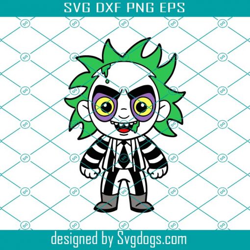 Chibi Beetlejuice Svg, Halloween Svg, Horror Movie Svg, Beetle Juice Svg