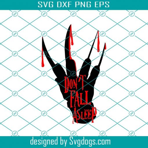 Freddy Krueger Don’t Fall Asleep Halloween Svg, Sticker Decal Svg