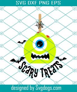 Mike Wazowski Caramel Apple Svg, Halloween Svg