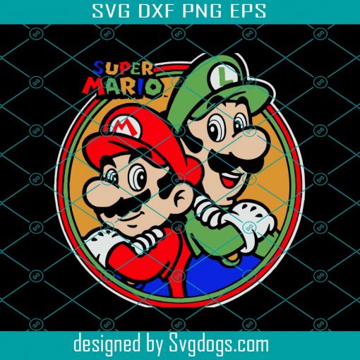 Nintendo Super Mario And Luigi Brothers Circle Svg, Trending Svg, Super Mario Svg, Mario Svg, Luigi Svg, Mario And Luigi Svg, Mario Characte Svg