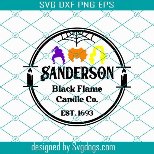 Sanderson Black Candle Co Sign Svg,  Halloween Svg , Hocus Pocus Svg, Thackery Bink Svg, Spell Book Svg