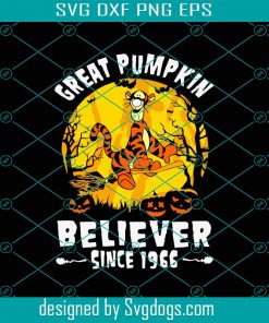 Tigger Great Pumpkin Believer Since 1966 Svg, Halloween Svg, Happy Halloween Svg, Nightmare Svg, Tigger Svg