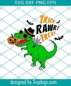 Dinosaur Halloween Svg, Halloween T rex Svg, Trick Rawr Treat Svg, Halloween Boy Svg, Halloween Kids Svg, Dinosaur Svg