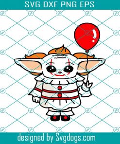 Baby Yoda Svg, Pennywise Svg, Layered By Color Svg