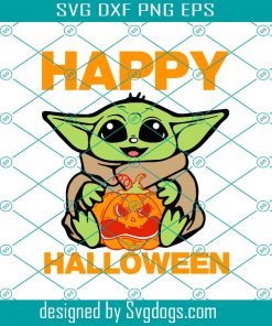 Mandalorian Baby Yoda Svg, Baby Yoda Halloween Svg, Halloween Gift Svg