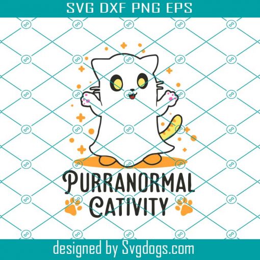 Purranormal Cativity Svg, Boo Svg, Cat Svg, Happy Halloween Svg