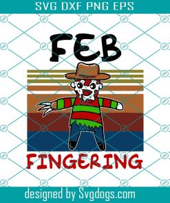 Retro February Freddy Krueger Svg, Chibi Freddy Krueger Svg, Feb Fingering Svg