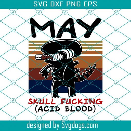 Retro May Alien Svg, Chibi Alien Svg, Birthday Gift Svg, Halloween Svg, May Skull Fucking Svg