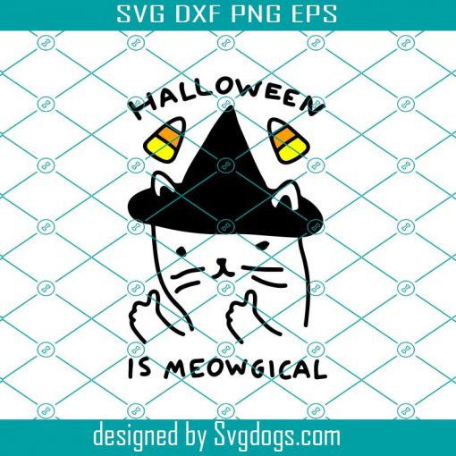 Halloween Svg, Halloween Is Meowgial Svg, Magic Svg