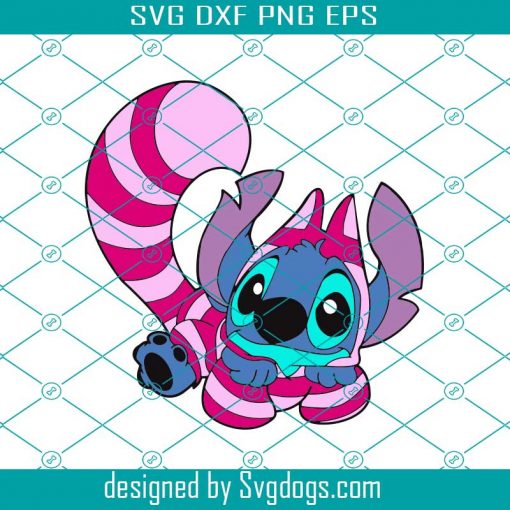 Stitch As Cheshire Cat Svg, Halloween Svg, Cat Svg