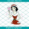 Disney Christmas Svg File, Snow White Svg, Disney Princess Svg, By Color Svg