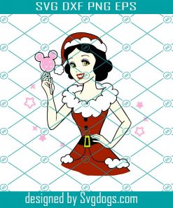 Disney Christmas Svg File, Snow White Svg, Disney Princess Svg, By Color Svg