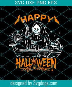 Happy Halloween Death Svg, Halloween Svg, Death Svg, Pumpkin Svg