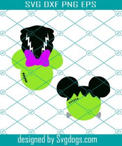 Mickey Minnie Frankenstein Svg, Disney Svg, Halloween Svg, Mouse Svg, Micky Svg
