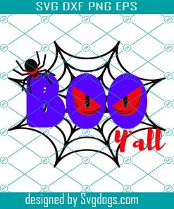 Boo Y’all Svg, Halloween Svg, Witch Svg