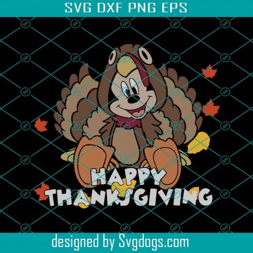 Happy Thanksgiving Mickey Svg, Thanksgiving Svg, Disney Svg