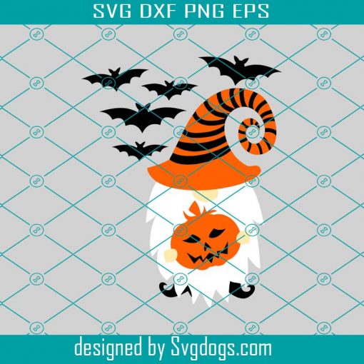 Pumpkin Gnome Svg, Halloween Gnome Svg, Halloween Svg, Wizard Svg