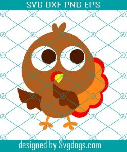 Turkey Svg, Thanksgiving Svg, Fall Svg, Cute Turkey Svg, Monogram Svg