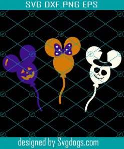 Mickey Balloons Svg, Halloween 2021 Svg, Disney Svg, Boo Svg