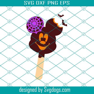 Mickey Head Ice Cream Svg, Cute Halloween Treats Svg, Disney Svg