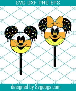 Mickey Minnie Head Candy Corns Svg, 2021 Halloween Treats Svg, Disney Svg