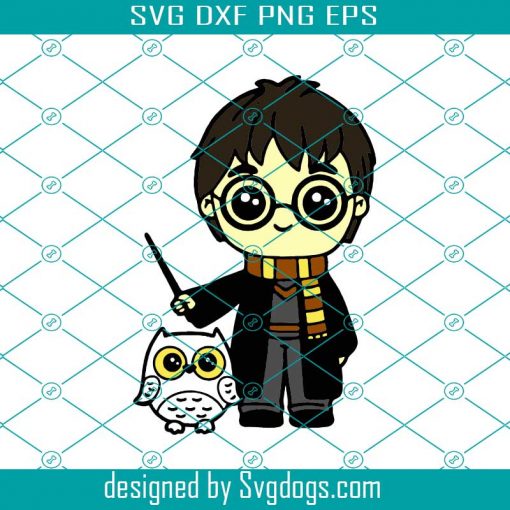 Owl Svg, Wizard Chibi Owl Svg, Wizard Bundle Chibi Owl Svg