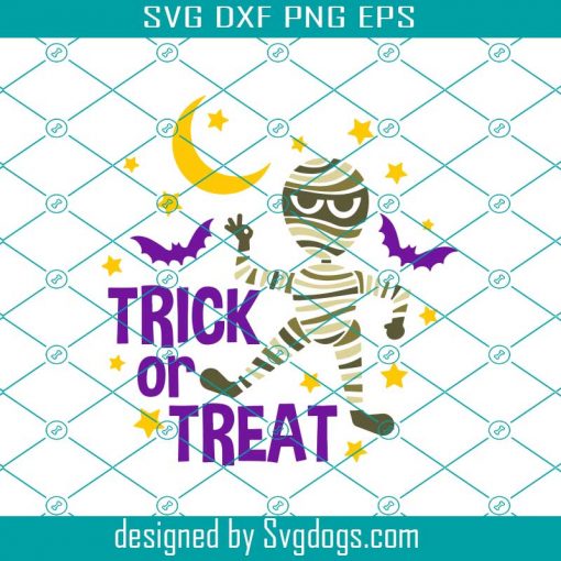 Trick Or Treat Svg, Mummy Svg, Halloween Svg,  Funny Cute Svg