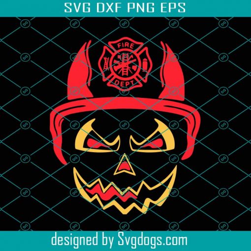 Firefighter Halloween Svg, Halloween Svg, Skull Svg