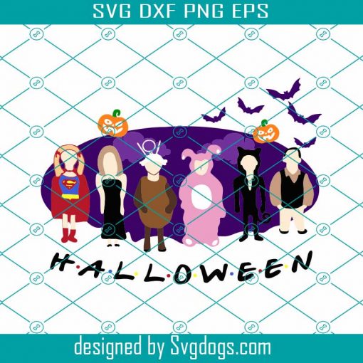 Friends Halloween Party Svg, Halloween Friends Svg, Halloween Friends Shirt Svg