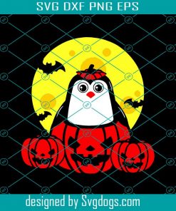 Penguin Halloween Svg, Penguin Svg, Animals lover Svg, Scary Halloween Svg