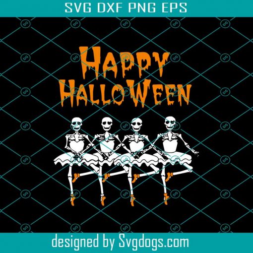 Happy Halloween Svg, Halloween Svg, Bones Svg, Balet Bones Svg