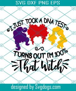I Just Took A Dna Test Turns Out I'm 100% Svg, Halloween Svg, Witch Svg, Witch Lover Svg