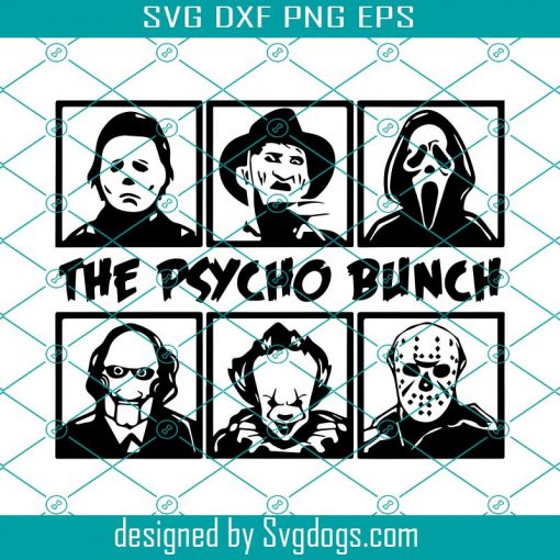 The Psycho Bunch Svg, Friends Horror Movie Svg, Friends Horror Movie Svg