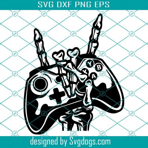 Gamer Skeleton Svg, Gaming Svg, Gamer Png, Playstation Svg, Skeleton Hand Gamer Svg, Controller Svg